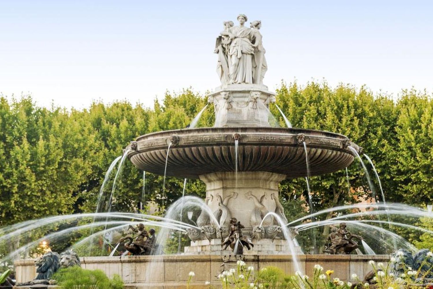La fontaine de la Rotonde à Aix-en-Provence